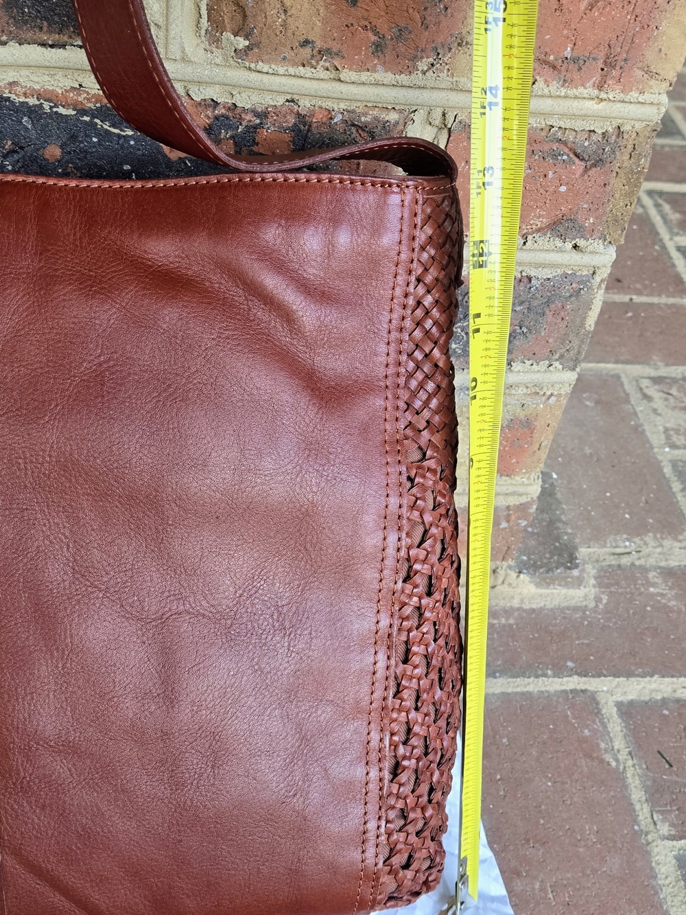 HOBO Woven-Panel Leather Shoulder Bag - Picture 5 of 7